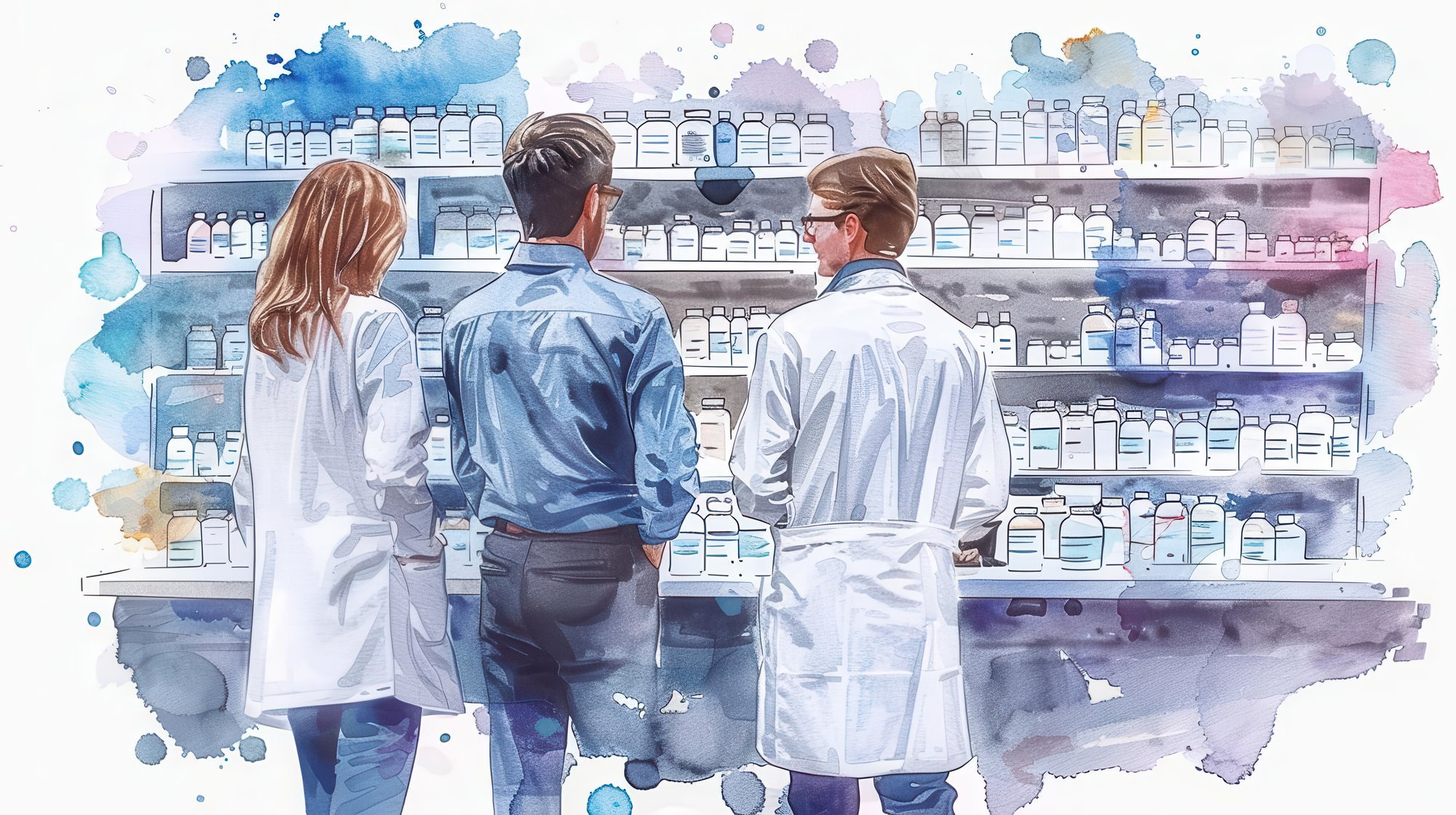 Pharmacist with team